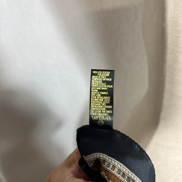 Art Of The Scarf Tie Rack Square Scarf, large, 100% polyester, made in Italy. - Picture 7 of 9